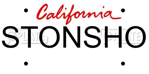 STONSHO California License Plate