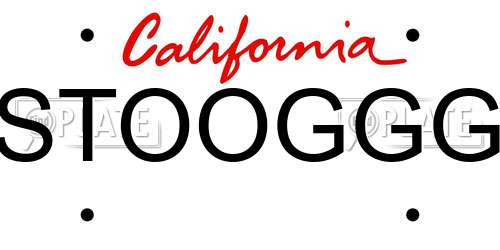 STOOGGG California License Plate
