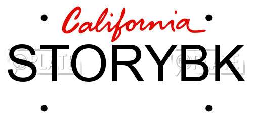 STORYBK California License Plate