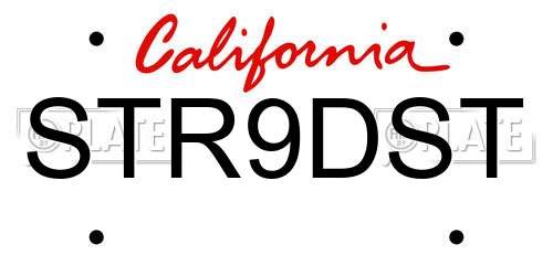 STR9DST California License Plate