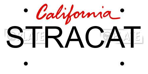 STRACAT California License Plate
