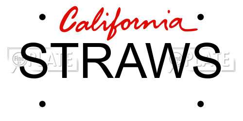 STRAWS California License Plate