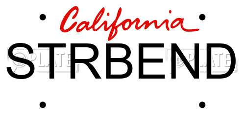 STRBEND California License Plate