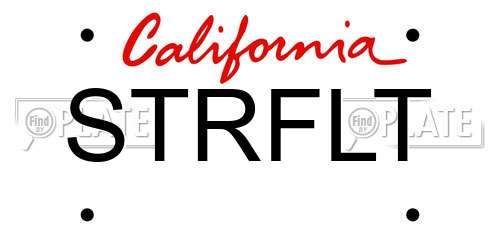 STRFLT California License Plate