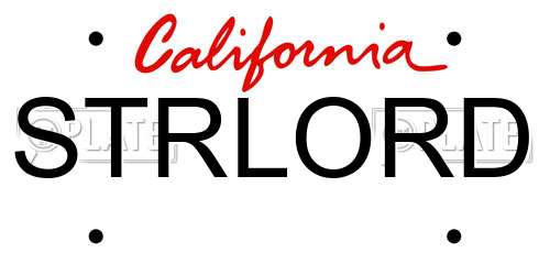 STRLORD California License Plate