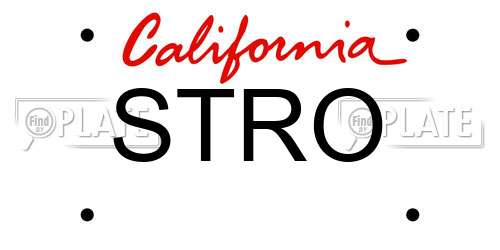 STRO California License Plate