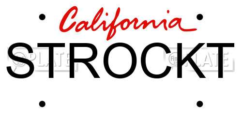 STROCKT California License Plate