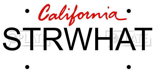 STRWHAT California License Plate