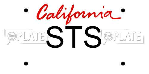 STS California License Plate