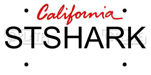 STSHARK California License Plate