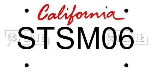 STSM06 California License Plate