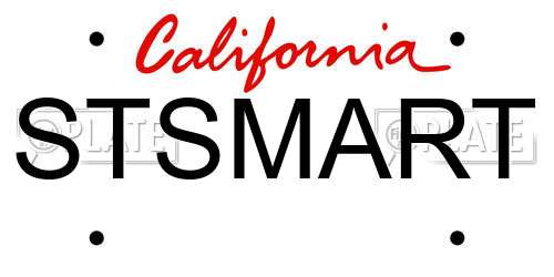 STSMART California License Plate