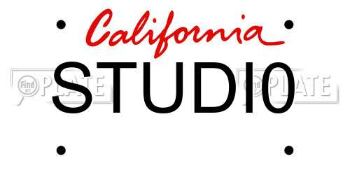 STUDI0 California License Plate