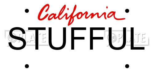 STUFFUL California License Plate