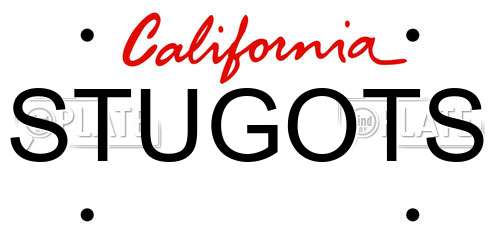 STUGOTS California License Plate