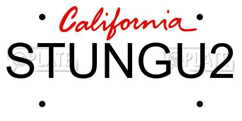 STUNGU2 California License Plate
