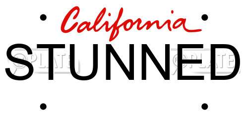 STUNNED California License Plate