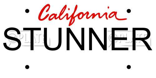 STUNNER California License Plate