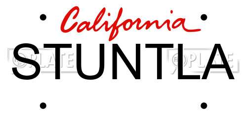 STUNTLA California License Plate