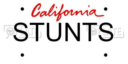 STUNTS California License Plate