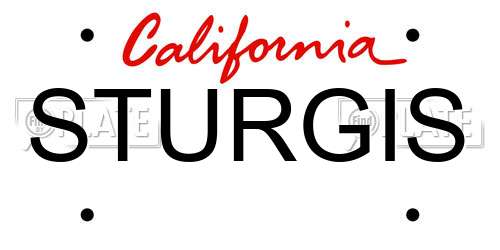 STURGIS California License Plate