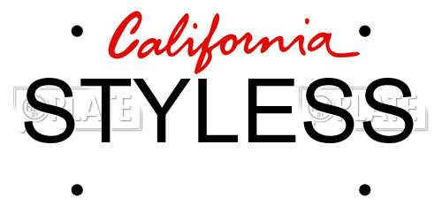 STYLESS California License Plate