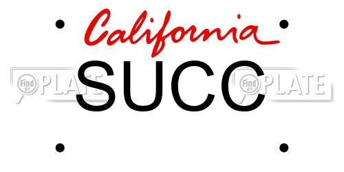 SUCC California License Plate