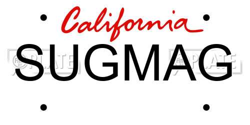 SUGMAG California License Plate