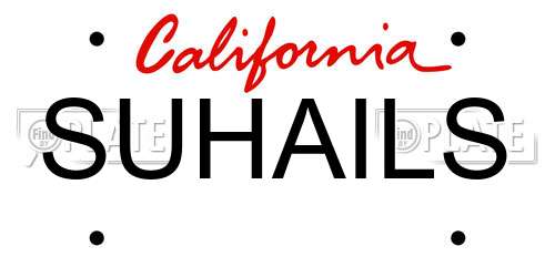 SUHAILS California License Plate
