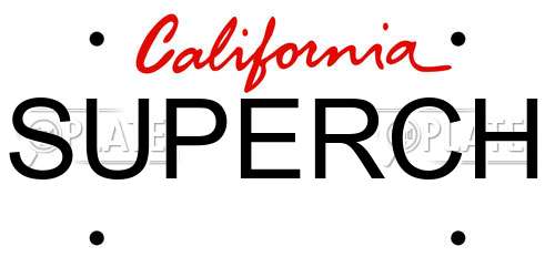 SUPERCH California License Plate