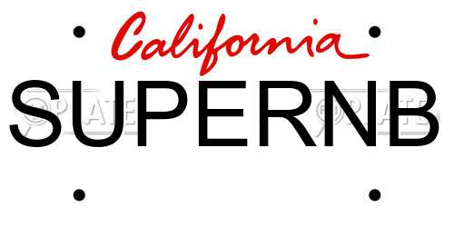 SUPERNB California License Plate
