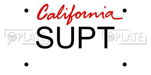 SUPT California License Plate
