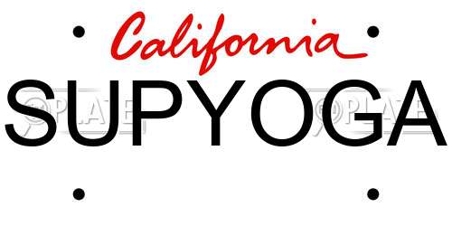 SUPYOGA California License Plate