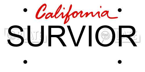 SURVIOR California License Plate