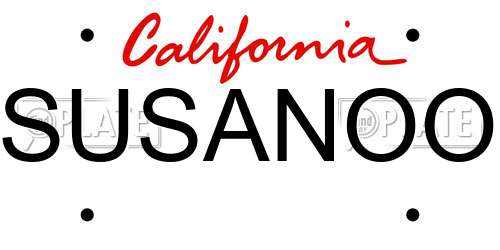 SUSANOO California License Plate