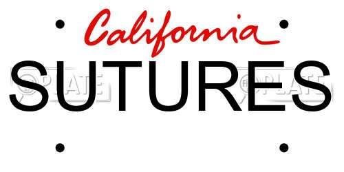 SUTURES California License Plate