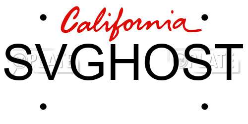 SVGHOST California License Plate