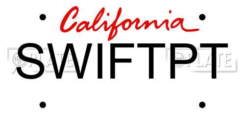 SWIFTPT California License Plate