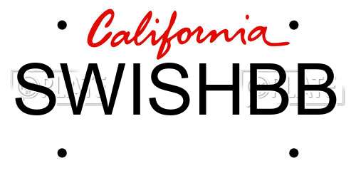 SWISHBB California License Plate