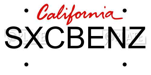 SXCBENZ California License Plate