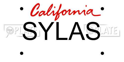 SYLAS California License Plate
