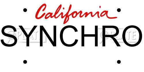 SYNCHRO California License Plate