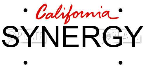 SYNERGY California License Plate
