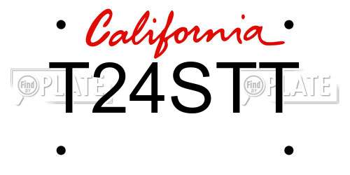 T24STT California License Plate
