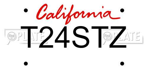 T24STZ California License Plate
