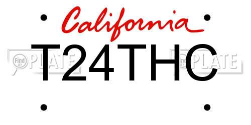 T24THC California License Plate