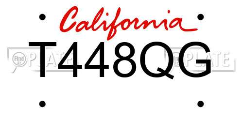 T448QG California License Plate