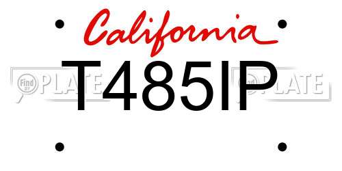 T485IP California License Plate