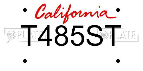 T485ST California License Plate