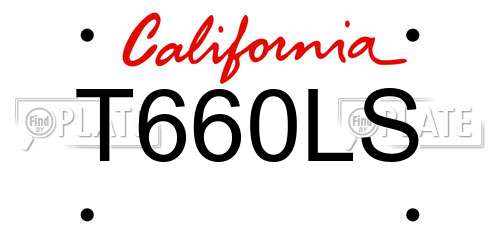 T660LS California License Plate
